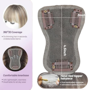 Topper <span class=keywords><strong>de</strong></span> <span class=keywords><strong>Cabello</strong></span> Chino 100% Remy con Encaje para <span class=keywords><strong>Cabello</strong></span> Fino, Inspirado <span class=keywords><strong>en</strong></span> Celebridades, <span class=keywords><strong>en</strong></span> Stock para Mujeres - Product Image 5