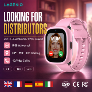 Montre connectée pour enfants LAGENIO Global Agent 4G avec carte SIM, GPS, LBS, WIFI, AGPS, localisation ACC, appel vidéo HD, IP68, SOS - Product Image 1