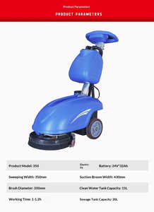 New <b>Electric</b> Ride-On Commercial Floor <b>Scrubber</b> 350mm Cleaning Width Industrial Cold Water Cleaning Machine Mall Supermarket - Product Image 2
