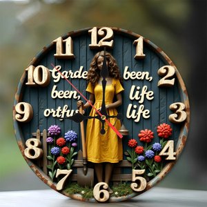 Round Wooden Wall <b>Clock</b> 25x25cm Retro Roman Numeral Non Ticking Home Decor Study Room Art <b>Clock</b> - Product Image 1