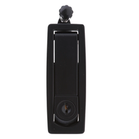 Cerradura de compresión ANSI Grado 3 SSR con pestillo de repuesto, 2 llaves, acabado negro, distancia entre ejes de 35 mm, C2-32-25, palanca empotrada ajustable