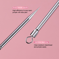LMLTOP Vente en gros d'aiguilles pour enlever les points noirs en acier inoxydable avec logo personnalisé, outil multifonction pour extraire les boutons d'acné, pour salon de beauté