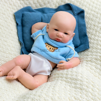 Poupée Bébé en Silicone de 16'' Haute Simulation, Nouveau-né Garçon, Bouche Ouverte, Poupées Reborn Tendance pour Cadeaux de Fêtes - Vente en Gros