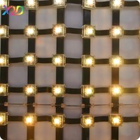 Écran LED en maille flexible transparente étanche pour extérieur XQD Factory Custom P50 SPI RGB WS2811 SDK pour façade de bâtiment et ascenseur