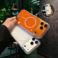 Coque de téléphone magnétique givrée originale pour iPhone 17 Air 17 Pro Max 16 15 14 13 12, compatible avec la recharge sans fil, en acrylique rigide avec boîte