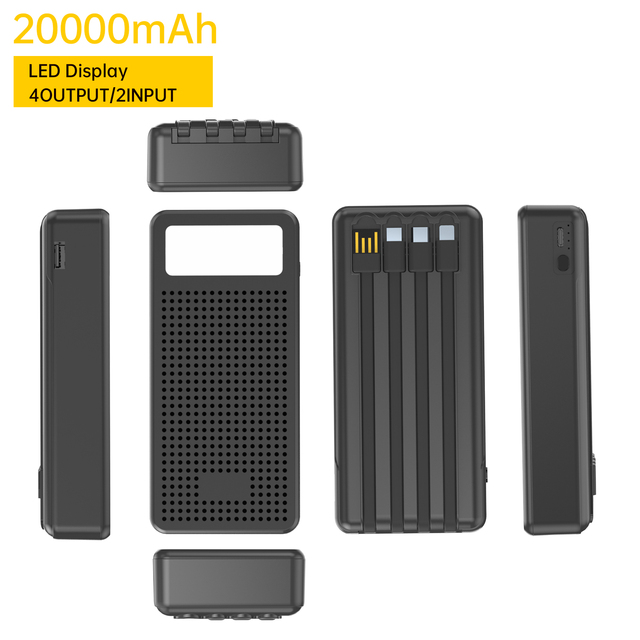 20000mAh Li-Polymer Battery Power Bank 12W Type-C Input OEM
