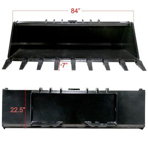 84 "Tugas Berat <span class=keywords><strong>Skid</strong></span> <span class=keywords><strong>Steer</strong></span> kotoran Bucket dengan gigi kuat pemuat lampiran untuk konstruksi & Pertanian - Product Image 6