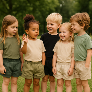 Ropa de verano para niños y niñas, pantalones cortos de punto de algodón para niños, ropa de verano para niños y niñas, venta al por mayor - Product Image 6