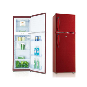 202L VCM Flower Double Door <b>Fridge</b> Price Outside Evaporator Electronic Lock Refrigerator for Home Wholesale Refrigerator - Product Image 4