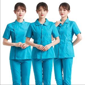 Costume d'infirmière costume fendu à manches courtes <span class=keywords><strong>femme</strong></span> lac bleu ménage Yuesao service d'<span class=keywords><strong>urgence</strong></span> dentaire mâle médecin à manches longues - Product Image 1