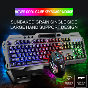 Combo Chuột Và Bàn Phím Rgb Bán Chạy Nhất Roc Tuyệt Vời Với Giá Đỡ Tay Bộ Bàn Phím Và Chuột Chơi Game Bàn Phím Kim Loại - Product Image 2