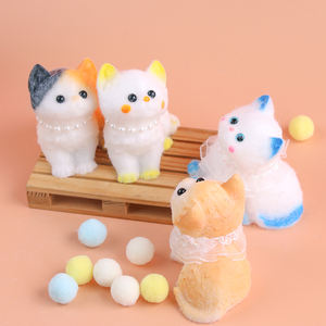 Juguete Antiestrés Divertido y Blandito para Niños, Gato Kawaii de Pascua con Carcasa Esponjosa, Juguete de TPR para Apretar, Gato Mochi - Product Image 3