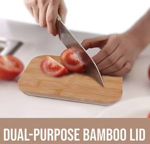 IKOO OEM al por mayor contenedores de alimentos de vidrio con tapa de bambú conjunto - Product Image 6