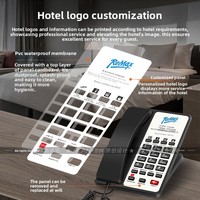 Téléphone fixe filaire pour hôtel avec numérotation rapide et façade personnalisable, idéal pour les projets hôteliers