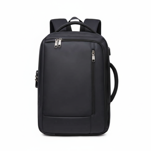 Mochila escolar negra ligera para niños y niñas, cómodo uso diario con compartimentos espaciosos, técnica de bordado, Forma cuadrada - Product Image 1