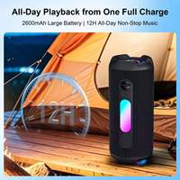 En gros, Enceintes doubles IPX7 avec quatre lumières RGB, appairage TWS, longue autonomie de la batterie et expérience stéréo immersive immersif