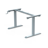 Ensemble de bureau en métal avec manivelle à main, cadre de Table réglable à hauteur, pratique et pas cher