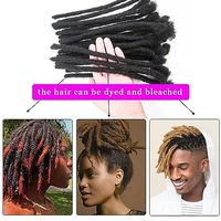 Extensions de Dreadlocks au Crochet Fait Main en Cheveux Humains 100% Naturels Doux, Crépu Frisés Style Afro Colorés de 4,6 cm - Vente en Gros