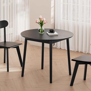 PB Board Steel Indoor Furniture Semi Circle Dining <b>Table</b> Against Wall with <b>Adjustable</b> Feet Easy Assembly - Product Image 4