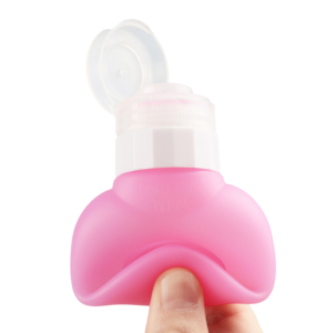Bouteille de voyage en silicone de qualité alimentaire, écologique, non toxique, personnalisable avec logo, pour shampoing, lotion, cosmétiques, soins personnels - Product Image 4