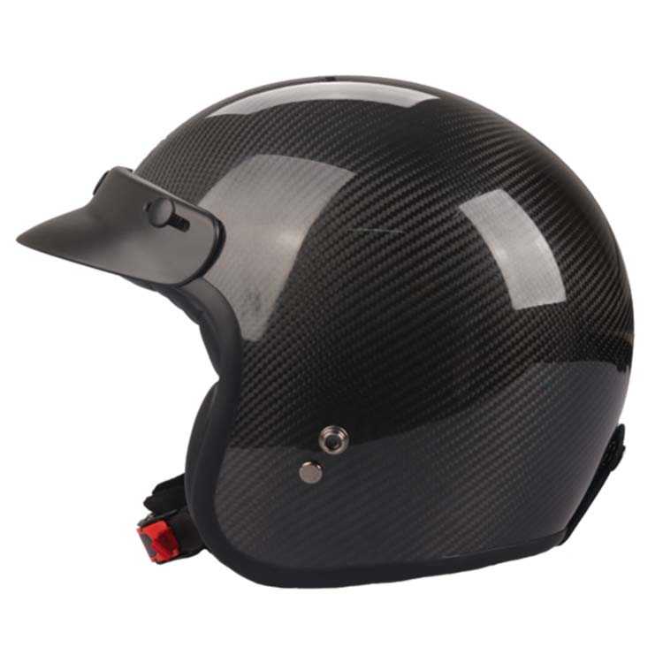 Custom ECE certification retro carbon fiber motorcycle helmet open face