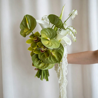 Bouquets de mariée artificiels personnalisés en roses, romantiques et faits à la main, parfaits pour les mariées, la Saint-Valentin et les mariages
