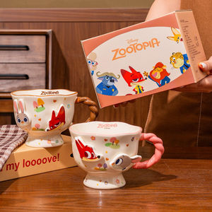 Mug en céramique <span class=keywords><strong>Disney</strong></span> avec poignée, boîte cadeau de dessin animé, tasse à café, thé et lait pour cadeau de Noël, usage au bureau et à la maison - Product Image 4