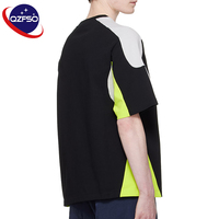 QZFSO T-shirts de sport personnalisés à coupe carrée avec impression par sublimation, design en maille oversize, style streetwear, maillot de football américain