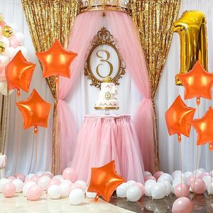 Globo de Estrella Naranja, Globo Metálico de Mylar de 18 Pulgadas para Baby Shower y Fiestas - Product Image 2