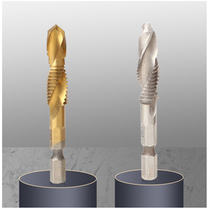 MeiKeLa 6PcsHexagon stinco composto rubinetto utensili elettrici trapano HSS M3 M4 M5 M6 M8 M10 mano utensile <span class=keywords><strong>a</strong></span> spirale - Product Image 4