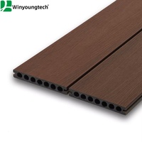 Plancher de terrasse extérieur en WPC solide, écologique, en matériau recyclé, antidérapant, résistant aux intempéries, 145*21 mm