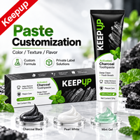 Dentifrice au charbon de bambou aromatisé à la menthe, personnalisé OEM, pour une haleine fraîche longue durée, nettoyage buccal et blanchiment des dents