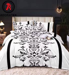 بيع بالجملة نوعية جيدة ورقة الفراش 4 قطع أفريقيا هيت اليد يشعر مجموعة - Product Image 2