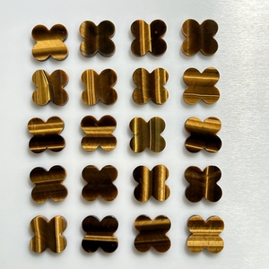 8x2mm a 18x2mm trifoglio naturale <span class=keywords><strong>blu</strong></span> rosso agata <span class=keywords><strong>occhio</strong></span> <span class=keywords><strong>di</strong></span> <span class=keywords><strong>tigre</strong></span> Malachite quattro foglie trifoglio gioielli - Product Image 6