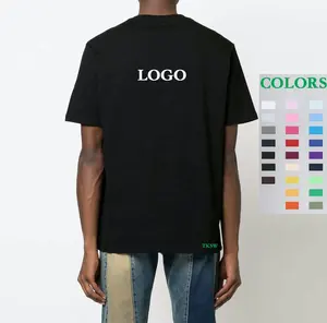 도매 사용자 정의 귀하의 브랜드 로고 100% 면 빈 남자 T 셔츠 일반 캐주얼 남자의 티셔츠