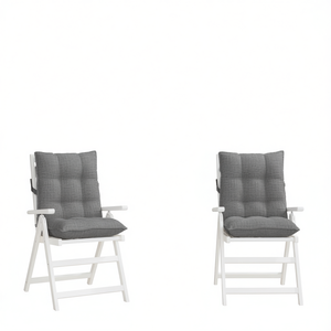 Juego de 2 cojines para silla de exterior, tela Oxford gris, duraderos, extraíbles, lavables, para uso en todas las estaciones - Product Image 1