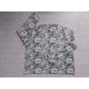 Custom Hoge Kwaliteit Heren Camo Design Crew Hals Thermische Wafel Gebreide T-Shirt Heren Oversized Boxy T-Shirt Met Lange Mouwen - Product Image 3