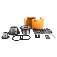Accouplement de chaîne en acier robuste 45 KC avec trou fini, accouplement d'arbre flexible pour système de ventilateur, pompe et convoyeur