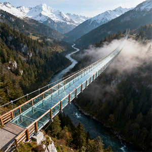 Verre feuilleté pour bâtiments commerciaux en haute altitude, pour terrasses d'observation, salons panoramiques et passerelles surélevées - Product Image 3