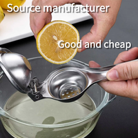 Pabrik Dingyong OEM/ODM Alat Peras Lemon Stainless Steel Portabel Besar Berkualitas Makanan, Desain Peras Buah Manual yang Tebal untuk Dapur