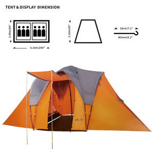 Outdoor Easy Setup Instant One <b>Bedroom</b> Backpacking <b>Tent</b> Waterproof Family Folding Portable Automatic Pop Four-Season Beach - Product Image 5