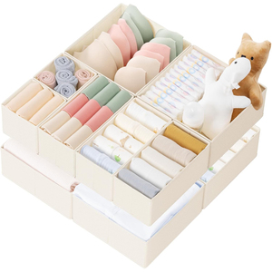 Pack of 10 Dresser Organizer for Baby Clothes Underwear Sock Foldable Closet Organization and <b>Storage</b> Dividers Bins - Product Image 1