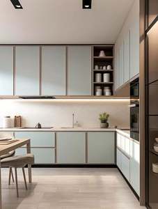 Service de personnalisation pour toute la maison Panneaux de particules de style moderne Armoire de cuisine Ameublement de cuisine pour villa - Product Image 3