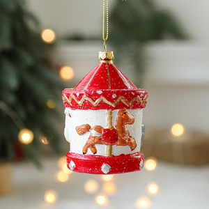 Nouvelle Décoration de Noël en Plastique Cabane Peinte <span class=keywords><strong>Arbre</strong></span> de Noël Rouge Blanc Pendentif <span class=keywords><strong>Voiture</strong></span> Cadeau Bâton Donut Petit Ornement - Product Image 3