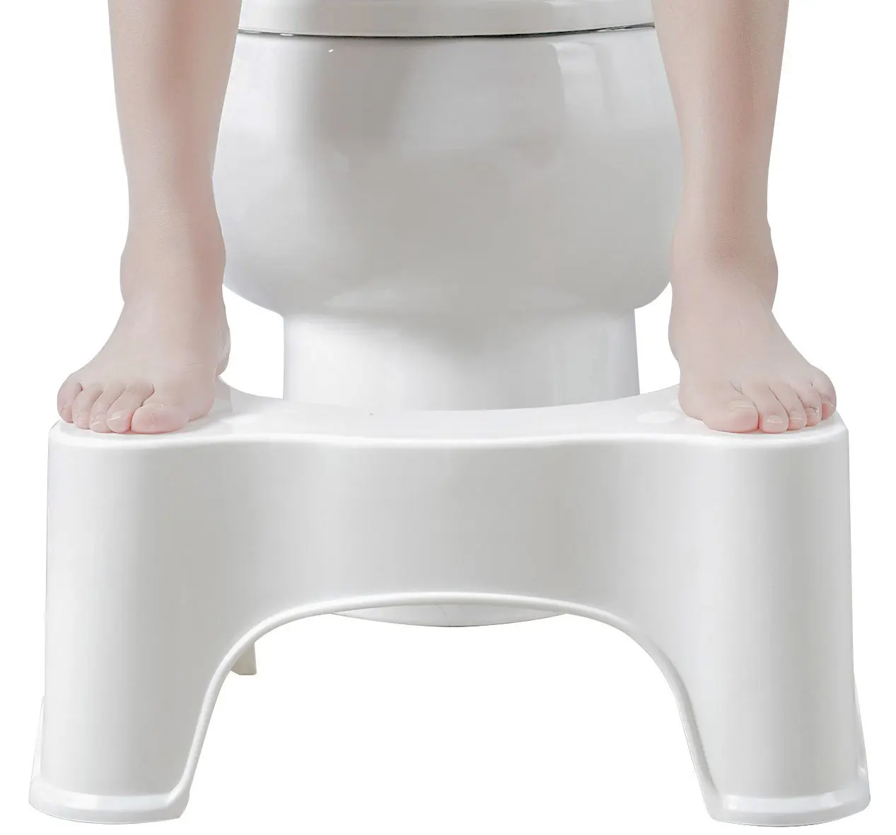 Stapelbarer Kunststoff-Squat-Töpfchen hocker Standard-Toiletten hocker für Badezimmer Curve Lightweight mit schlankem und modernem Design