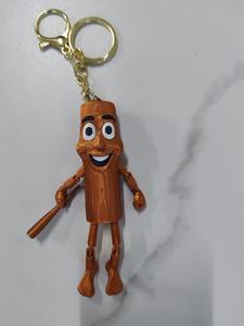 2025 nuevo <span class=keywords><strong>Anime</strong></span> dibujos animados TungTung Tung Sahur llaveros Kawaii para niños bolso colgante y llavero para niños niñas - Product Image 6