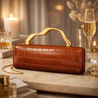 Sac de soirée de luxe en cuir PU pour femme avec chaîne, sac à main tendance pour mariage et fête, vente en gros pour femmes, banquet du soir