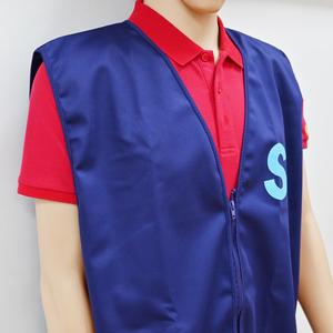 Custom Plus Size <strong>Men's</strong> <strong>Navy</strong> <strong>Gilet</strong> Zipper Clip Polyester Spandex Spring Soft Vest for Work - Product Image 1
