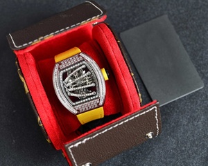 Personalized Design <b>Automatic</b> Tourbillon Men's and Women's Mechanical Watch Moissanite Leather Strap Pointer Dial Display - Product Image 4