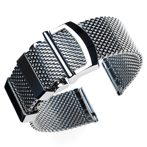 Maxtank Wd085 Modisches Weiches Milanese-Uhrenarmband aus Edelstahl mit Schnellverschluss und Faltschließe, 20mm 22mm - Product Image 2